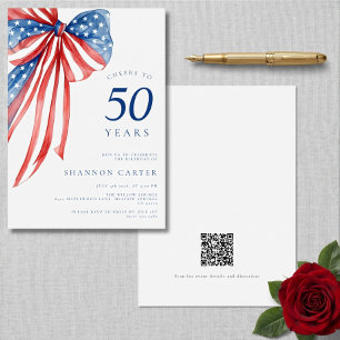 Invitation Félicitations pour le 50e anniversaire avec un élé