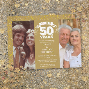 Invitation Félicitations pour le 50e anniversaire de mariage 