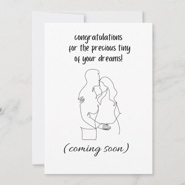 Invitation Félicitations pour le bébé à venir (Devant)