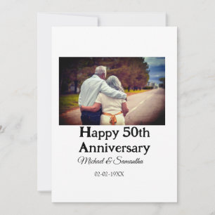 Invitation félicitations pour les 50 ans de mariage nom photo