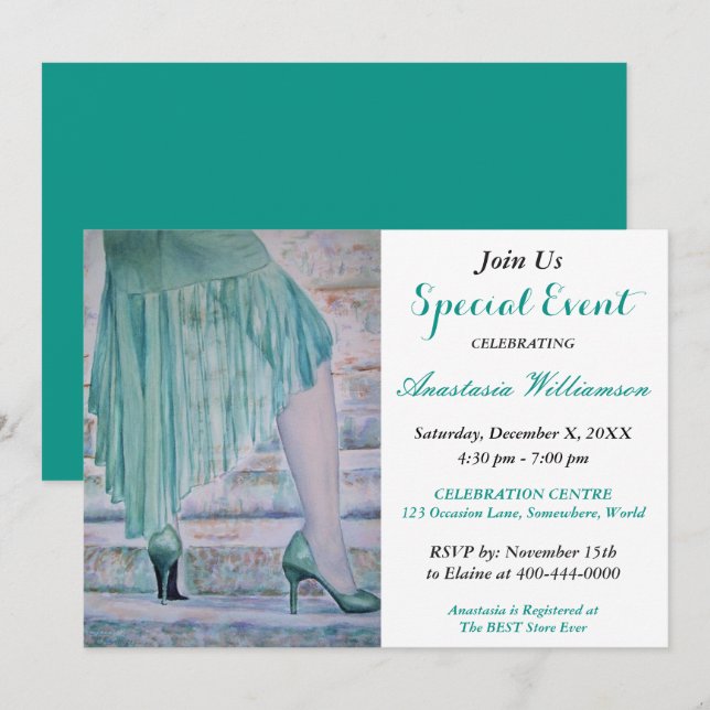 INVITATION FÉLICITATIONS POUR L'INVITATION À L'ÉVÉNEMENT DE L (Devant / Derrière)