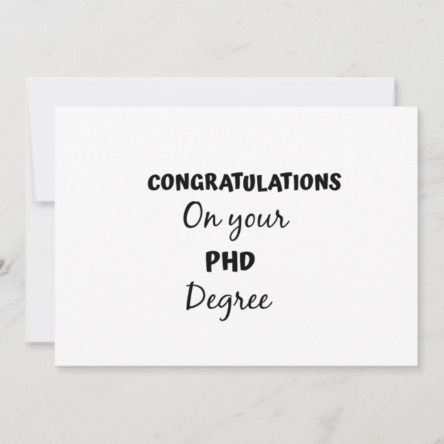 Invitation félicitations pour votre diplôme de doctorat (Devant)