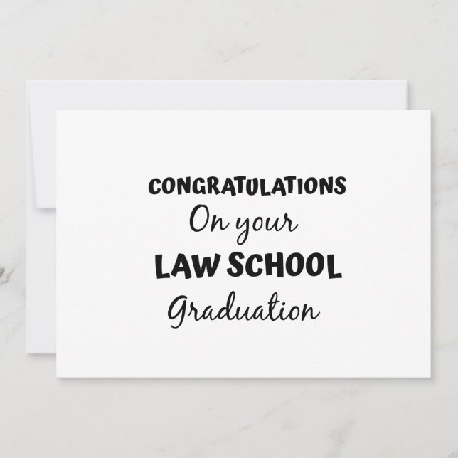 Invitation félicitations pour votre diplôme de droit (Devant)