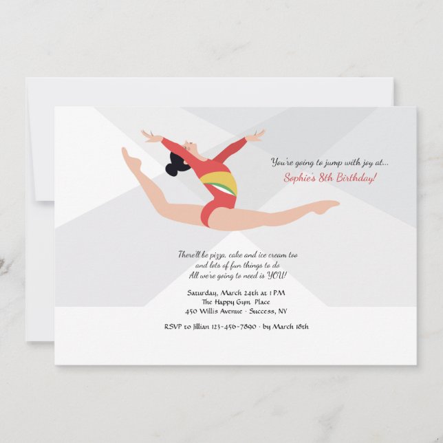 Invitation femelle de gymnaste (Devant)