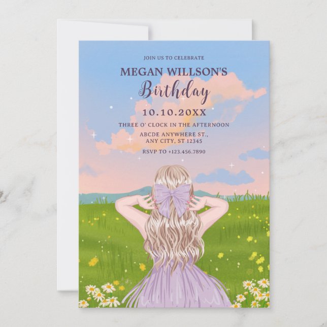 Invitation Feminine nature fille (Devant)