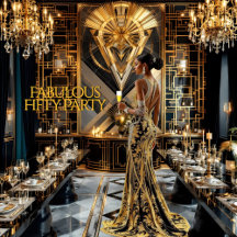 Femme afro-américaine Art déco dorée Fabuluse 50 a