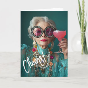 Invitation Femme Âgée Glamour audacieuse mode de luxe