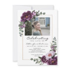 Femme Célébration de la vie avec la photo violet