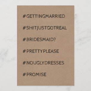 Invitation Femme d'honneur / Femme d'honneur