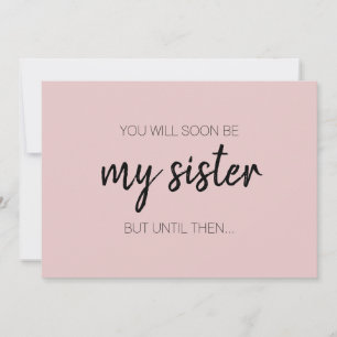 Invitation Femme d'honneur mignonne rose vif moderne