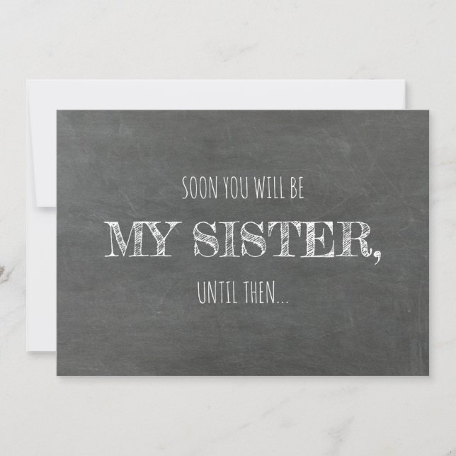 Invitation Femme d'honneur moderne / La servante d'honneur (Devant)