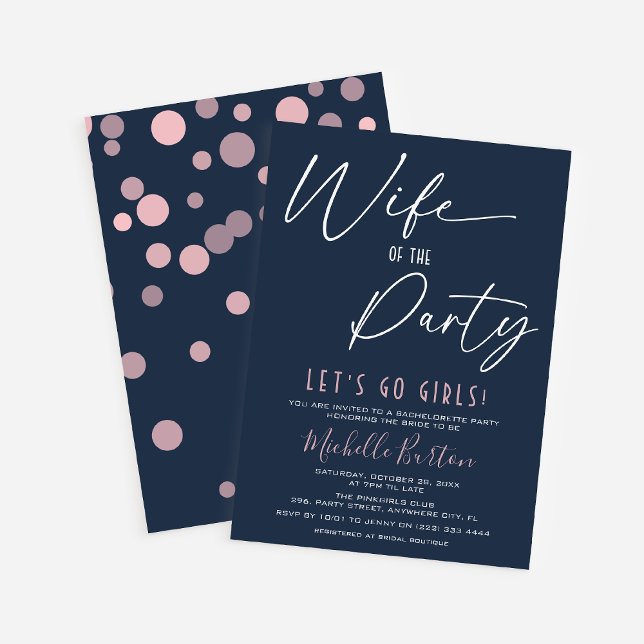 Invitation Femme du Parti Simple Bachelorette Party (Créateur téléchargé)