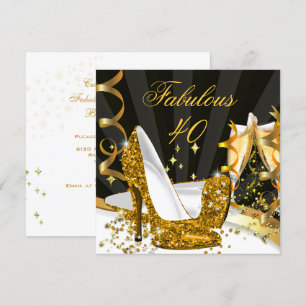 Invitation Femme Fabuleuse de 40 ans Chaussure à Talon Haut O
