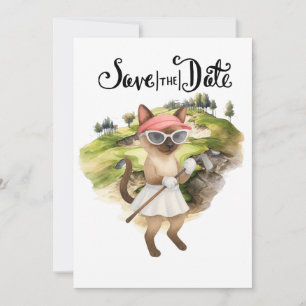 Invitation Femme Golfer Cat Bride Bachelorette Party