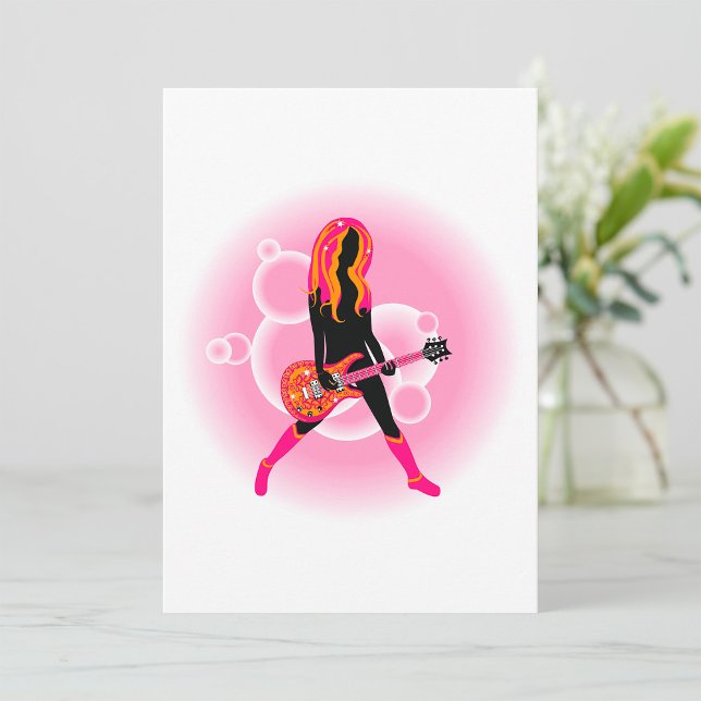 Invitation Femme Jouant de la guitare (Créateur téléchargé)