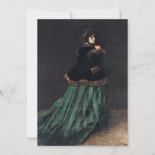 Invitation Femme Monet en robe verte