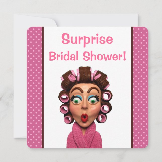 Invitation Femme portant des Curlers (Devant)