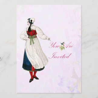 Invitation Femme suisse victorienne