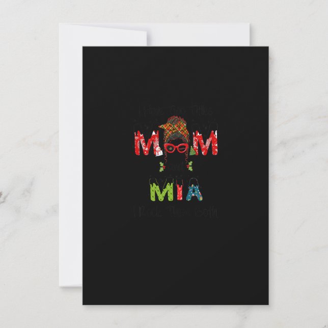 Invitation Femmes Cool Femmes J'ai Deux Titres Maman et Mia X (Devant)