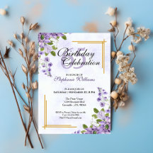 Femmes n'importe quel âge Anniversaire Floral Clas