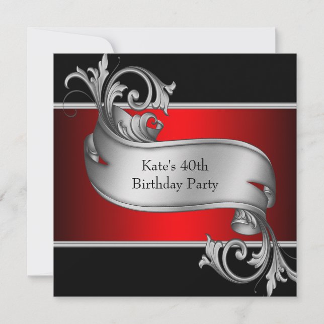 Invitation FEMMES NOIRES ROUGES 40e anniversaire (Devant)