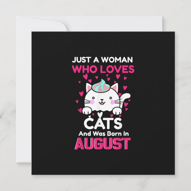 Invitation Femmes Qui Aiment Les Chats Et Qui Sont Nées En Ao (Devant)