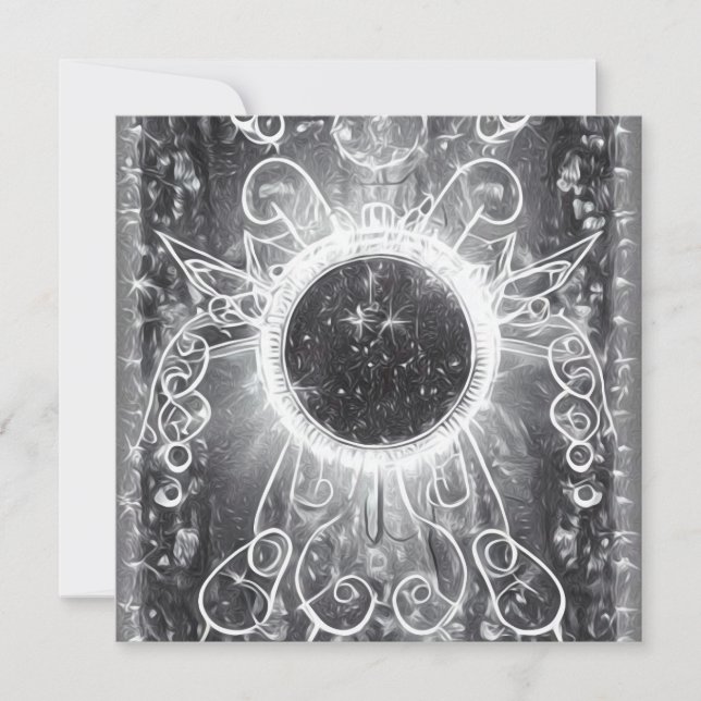 Invitation Fenêtre cosmique surréaliste peinte (Devant)