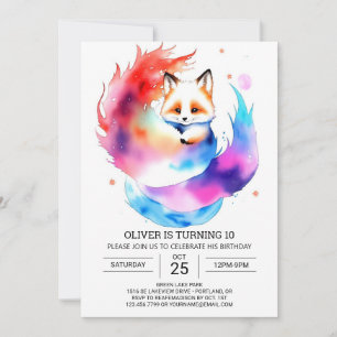 Invitation Fennec Fox Party pour enfants anniversaire