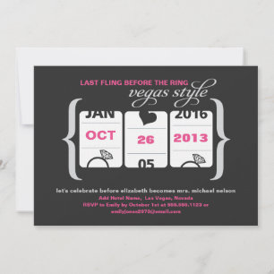 Invitation Fente machine à sous Bachelorette Party à Vegas
