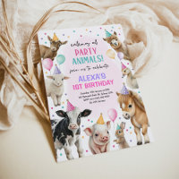 Ferme Barnyard Fête Animaux Fille Anniversaire