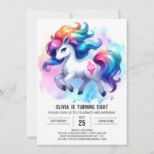 Invitation Ferme de Cheval numérique Anniversaire