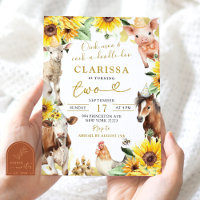 Ferme de tournesol Animal été Anniversaire