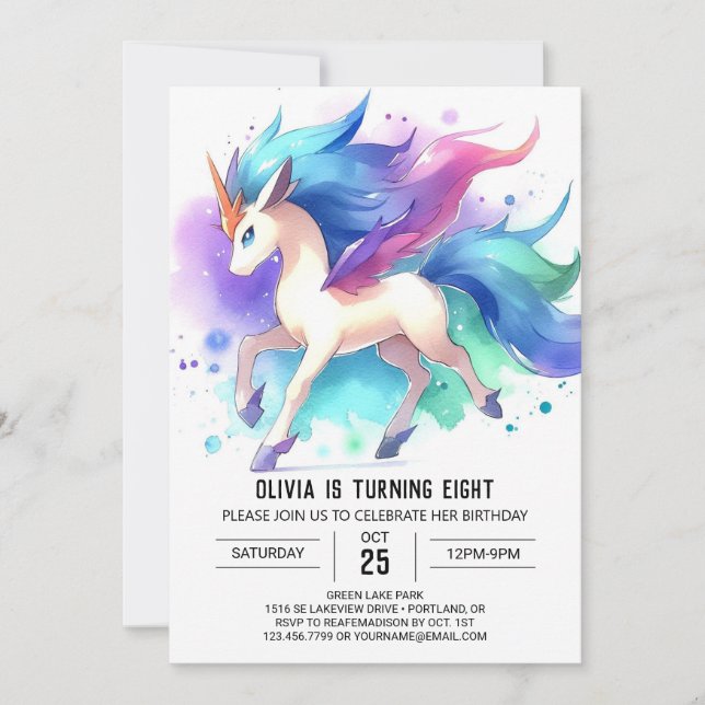 Invitation Ferme Enfants Cheval Anniversaire (Devant)