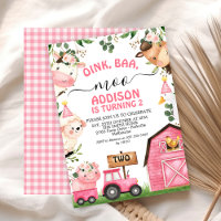 Ferme Filles Pink Grange Tracteur Anniversaire