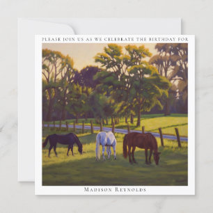 Invitation Ferme pittoresque d'embarquement pour chevaux avec