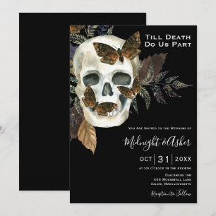 Invitation Fermes du crâne jusqu'à la mort nous Mariage parti