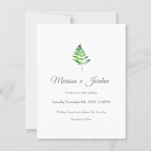 Invitation Fern Feuille