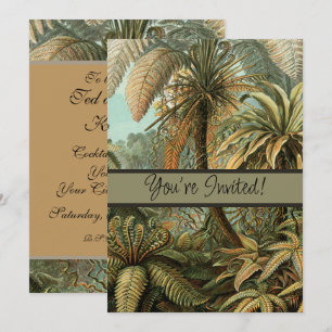 Invitation Ferns Palm Tree Antiquité Botanique Ferns Art