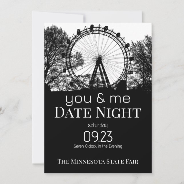 Invitation Ferris Wheel Date Nuit (Devant)