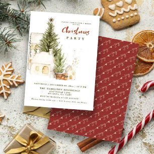 Invitation Festif Boho Vintage Joyeux Noël fête