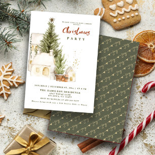 Invitation Festif Boho Vintage Joyeux Noël fête