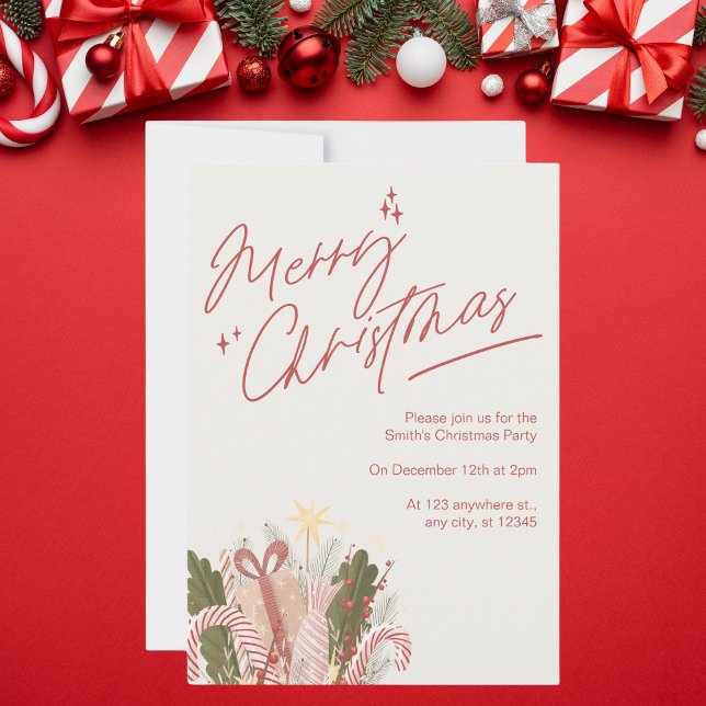Invitation Festif Fête de Noël (Créateur téléchargé)