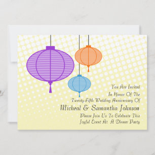 Invitation Festif Garden Paper Lanterns Anniversaire Invitati