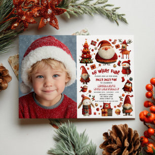 Invitation Festif Noël mignonne Enfants fête d'anniversaire P