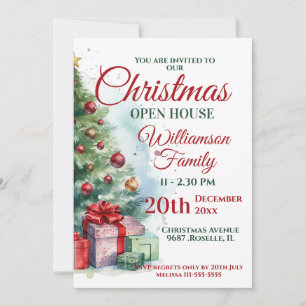 Invitation Festif Noël Open House
