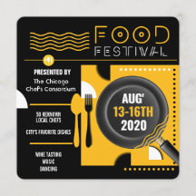 festival alimentaire flyer contemporain