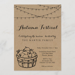 Invitation Festival d'automne d'automne  Papier Russe Kraft