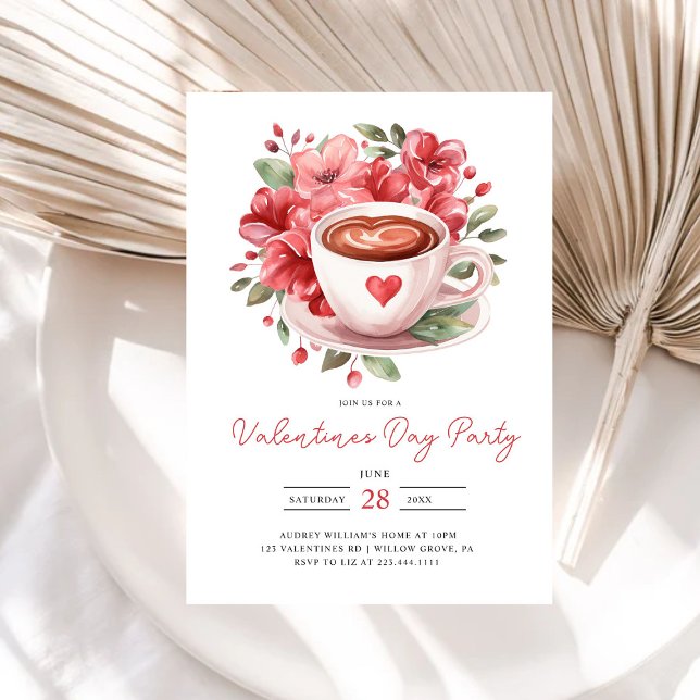 Invitation Festival de café moderne Valentines Galentines (Créateur téléchargé)