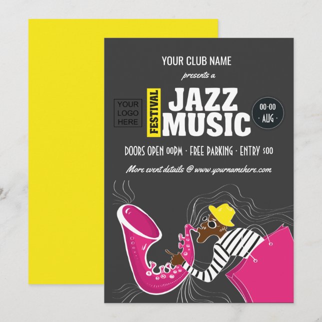 Invitation Festival de musique jazz (Devant / Derrière)