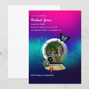 Invitation Festival de musique tropicale Graduation Party Inv
